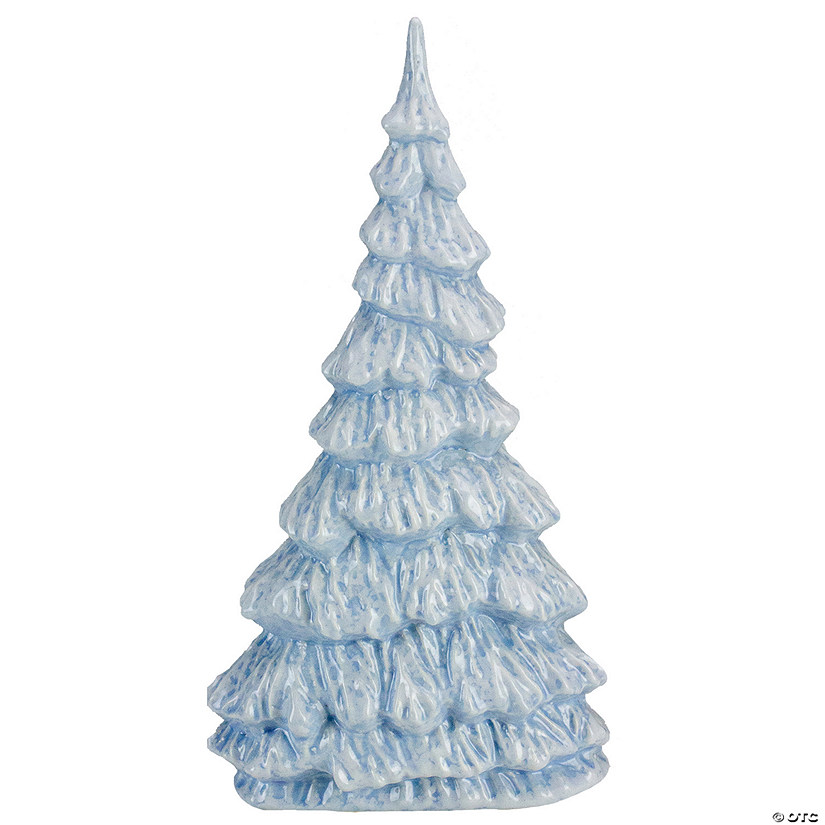 Northlight 12.5" Blue and White Textured Christmas Tree Tabletop Decor Image