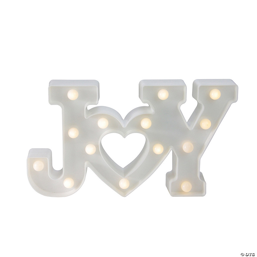 Northlight 12.75" White "JOY" LED Christmas Marquee Wall Sign Image