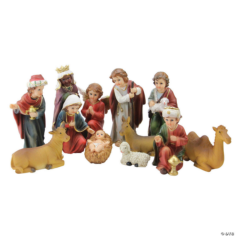 Northlight - 12-Piece 8" Children's First Christmas Nativity Set Image