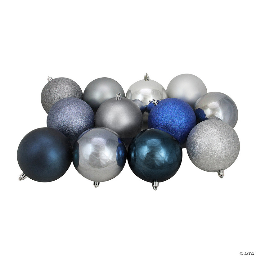 Vickerman 6 Silver Shiny Ball Ornaments - 6-Inch Silver 4-Pack - Silver  Christmas Decor - Silver Holiday Decorations - Tree Ornaments -  Shatterproof