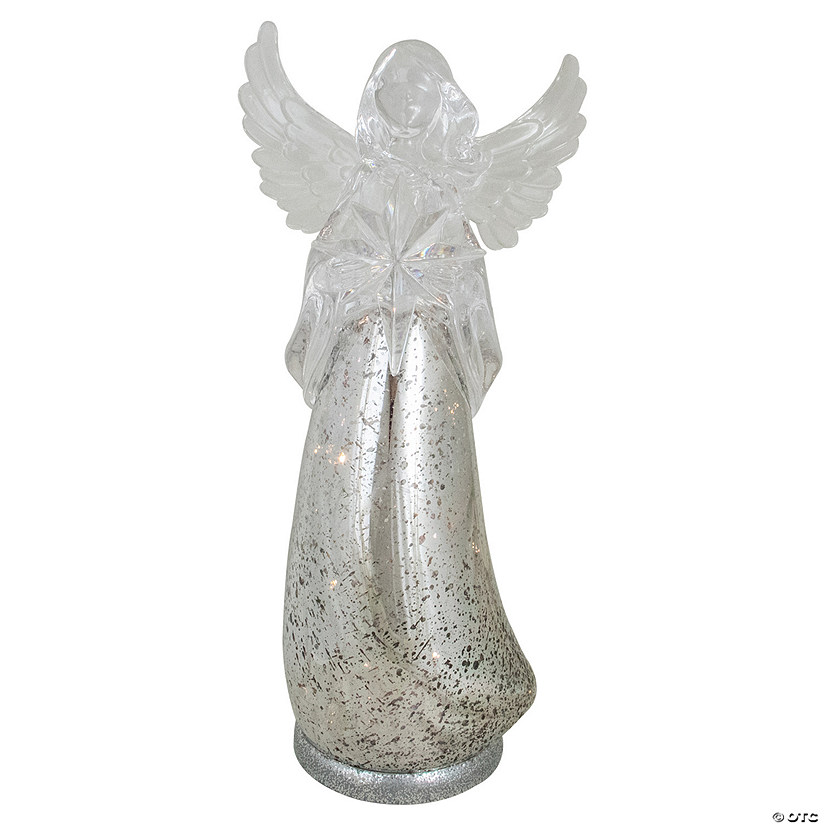 Northlight 13" Lighted Angel Holding a Star Christmas Tabletop Figurine Image