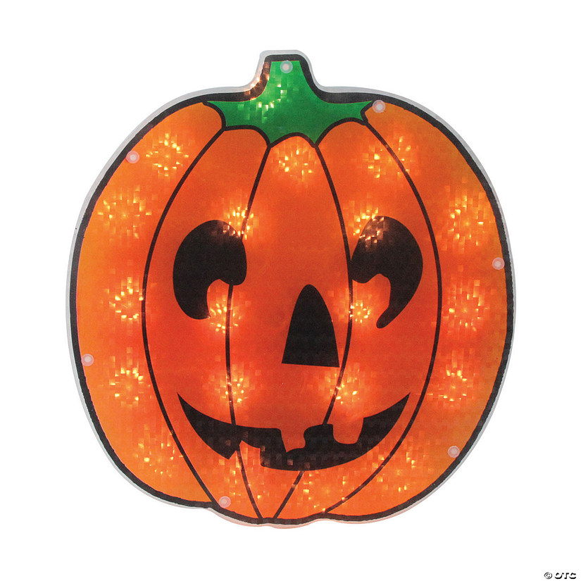 Northlight 13" Lighted Jack O' Lantern Pumpkin Halloween Window