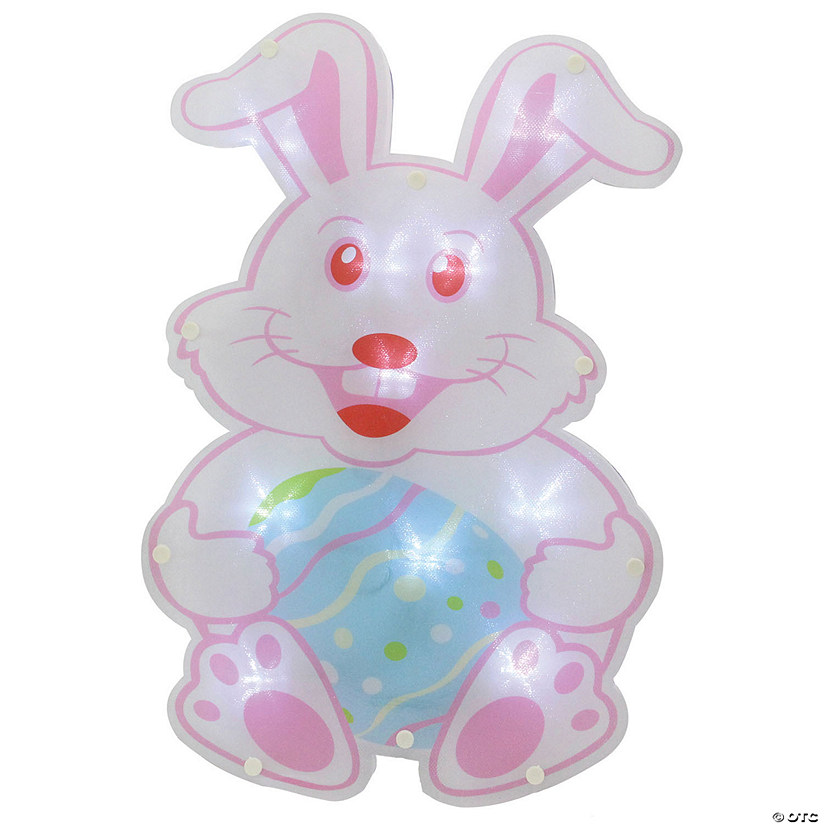 Northlight 14" Battery Operated LED Lighted Easter Bunny Window Silhouette Image