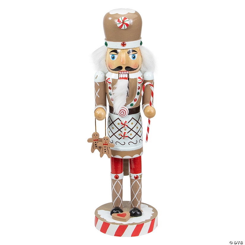 Northlight 14" Beige and Red Gingerbread Chef Christmas Nutcracker Image
