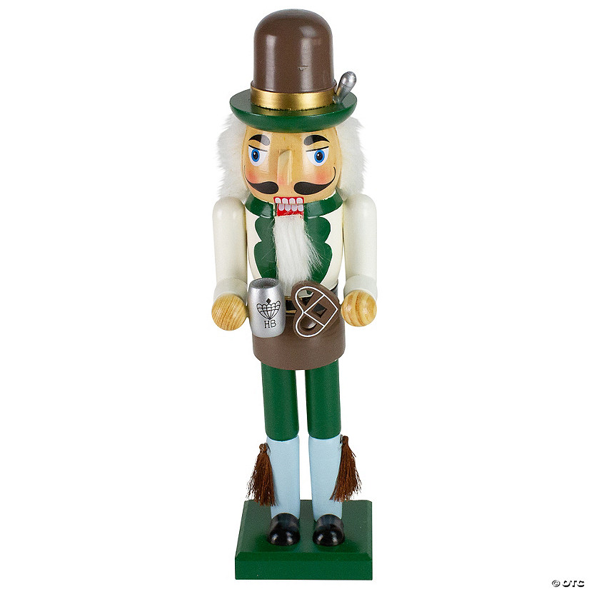 Northlight 14" Green and Cream Wooden German Christmas Nutcracker Image