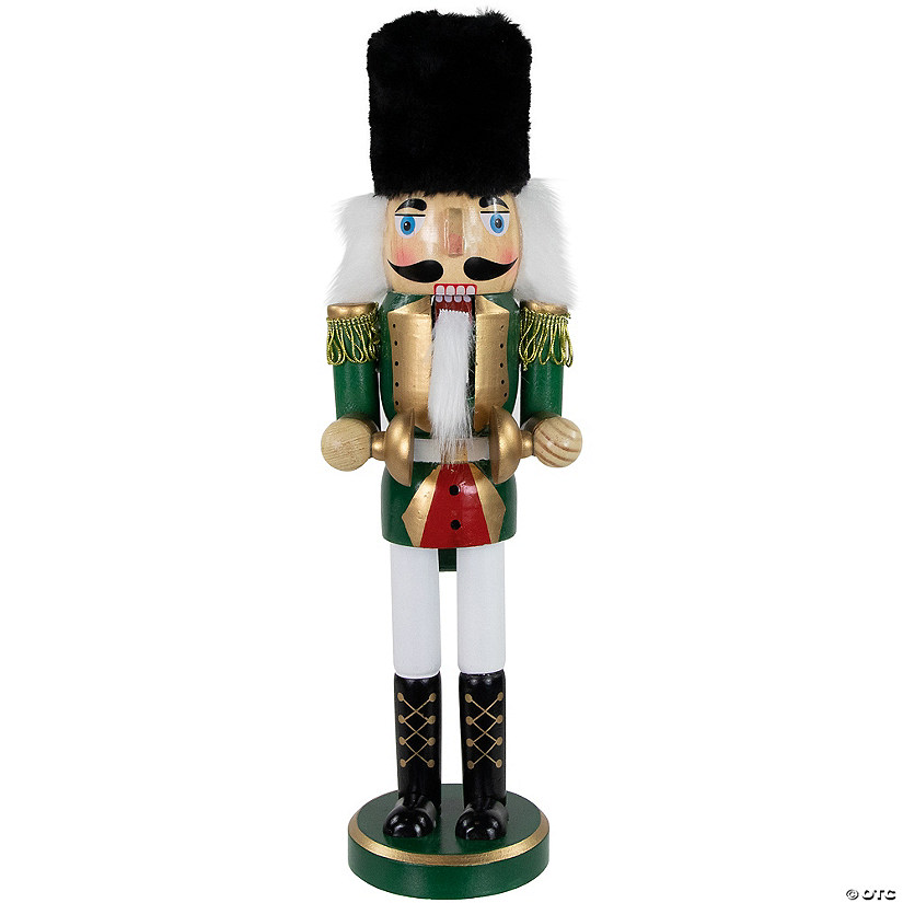 Northlight 14" Green and White Cymbalist Christmas Nutcracker Image