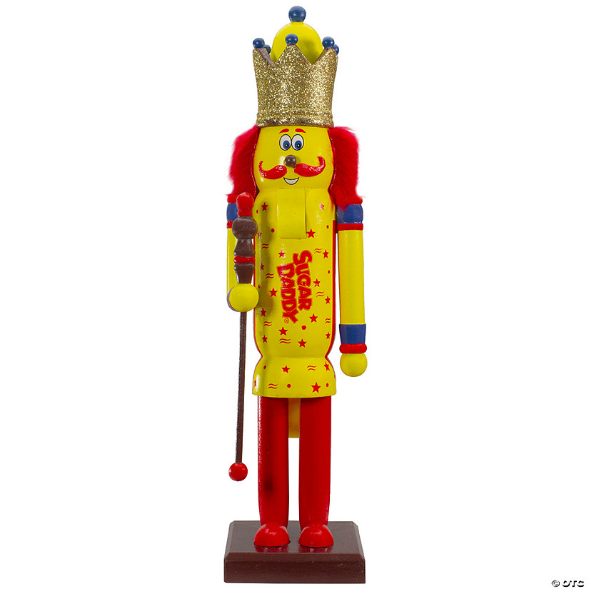 Northlight 14" Tootsie Roll Sugar Daddy Wooden Christmas Nutcracker Figure Image