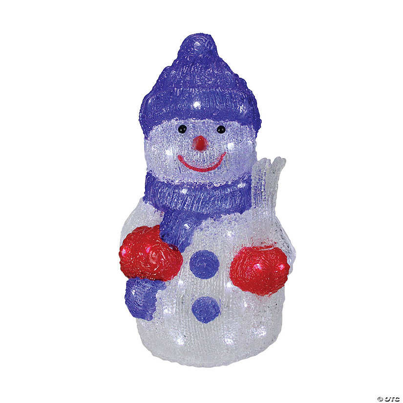 Northlight - 15" Lighted Commercial Grade Acrylic Snowman Christmas Display Decoration Image