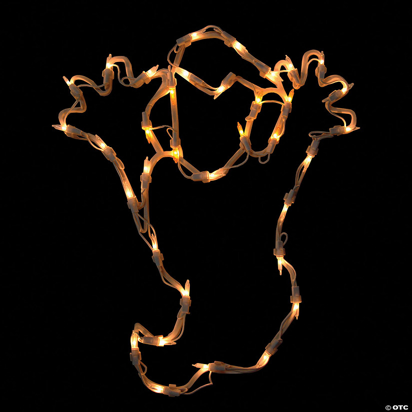 Northlight 15" Lighted Ghost Halloween Double Sided Window Silhouette Decoration Image