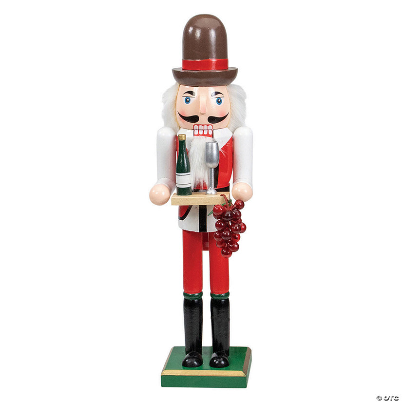 Northlight 15" Red and White Grapes Winemaker Christmas Nutcracker Figurine Image