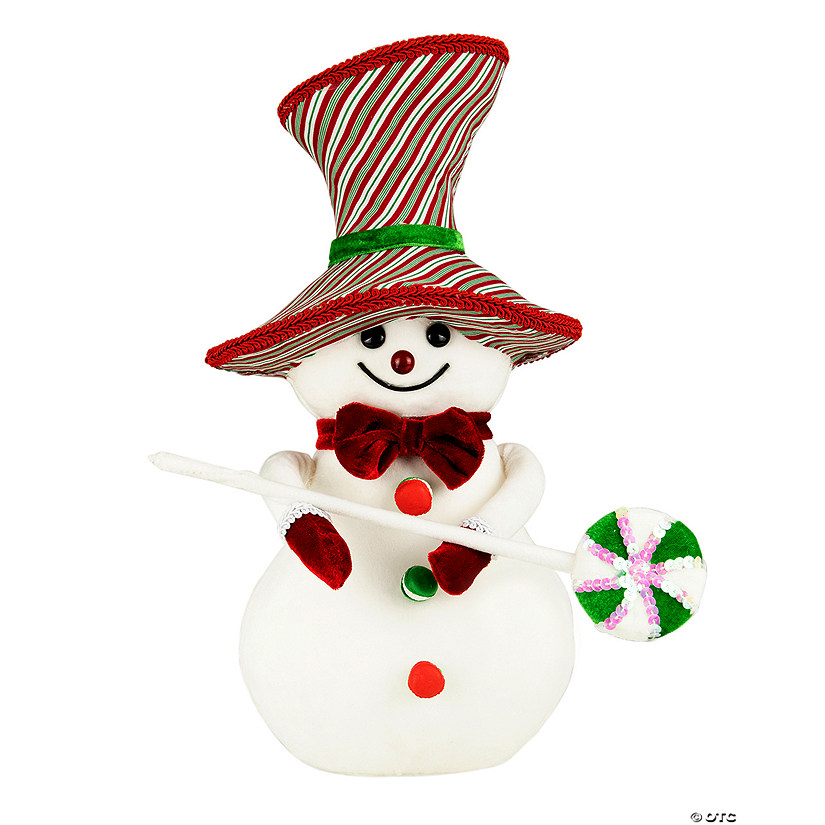 Northlight 15" Snowman with Lollipop Christmas Decoration Image