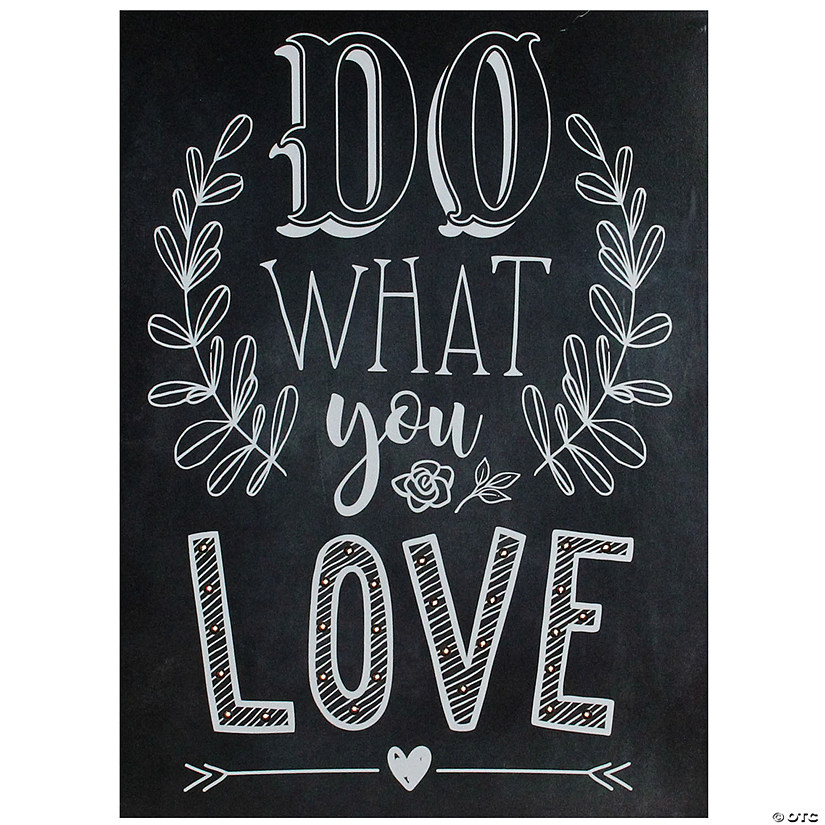 Northlight 16" Black Battery Operated LED Lighted Do What You Love Wall Sign Image