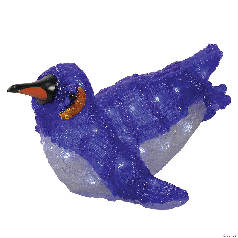 Northlight - 16" Lighted Commercial Grade Acrylic Swimming Penguin Christmas Display Decoration Image