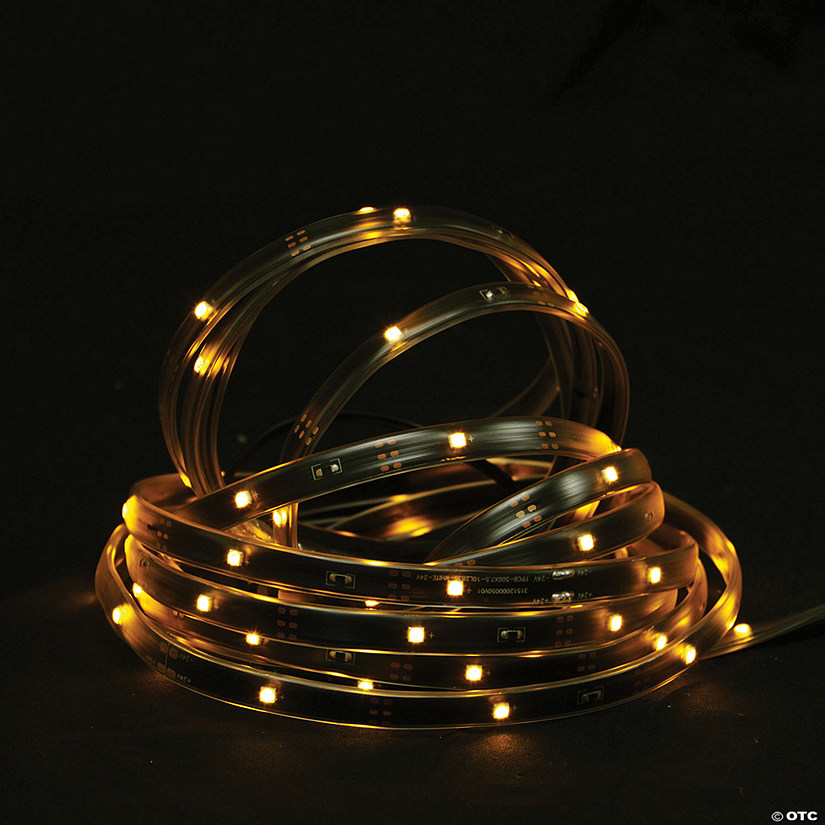 Northlight 18' Amber LED Outdoor Christmas Linear Tape Lighting - Black Finish Image
