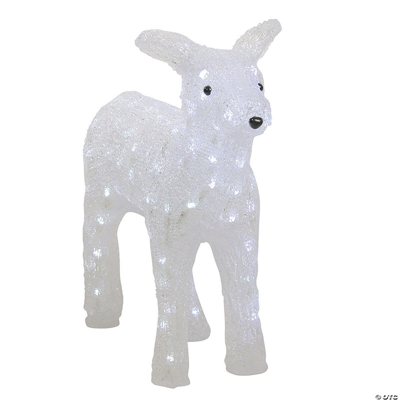 Northlight - 18" Lighted Commercial Grade Acrylic Baby Reindeer Christmas Outdoor Decoration Image