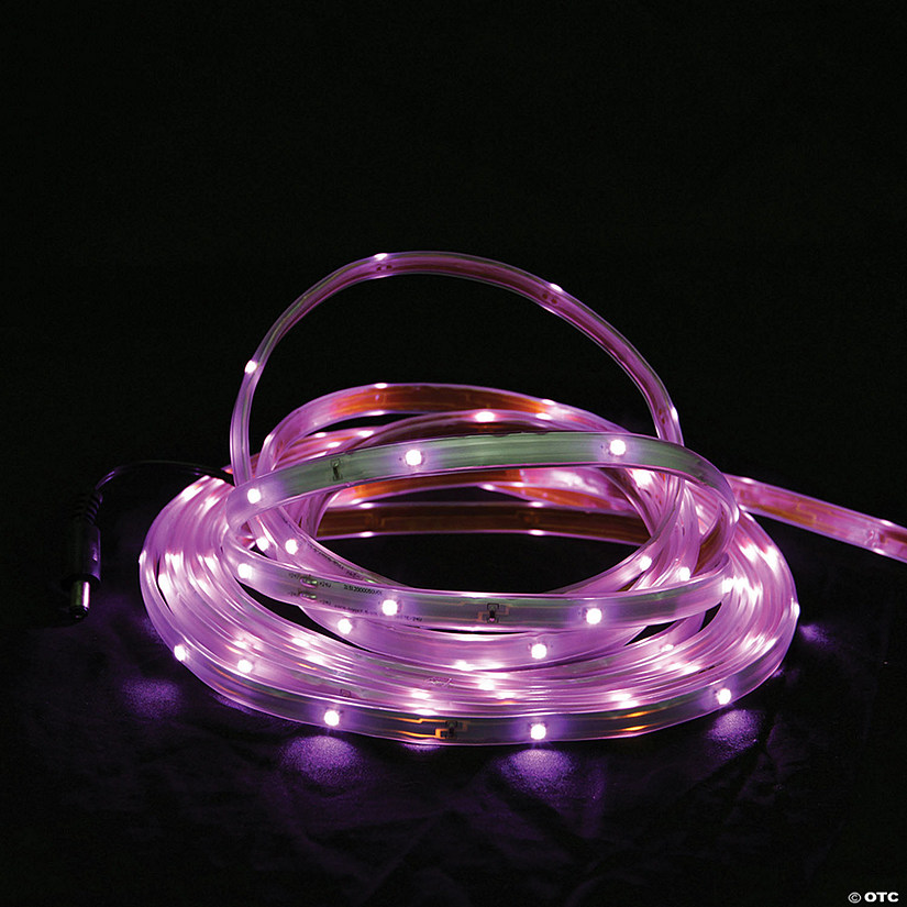 Northlight 18' Pink LED Outdoor Christmas Linear Tape Lighting - White Finish Image