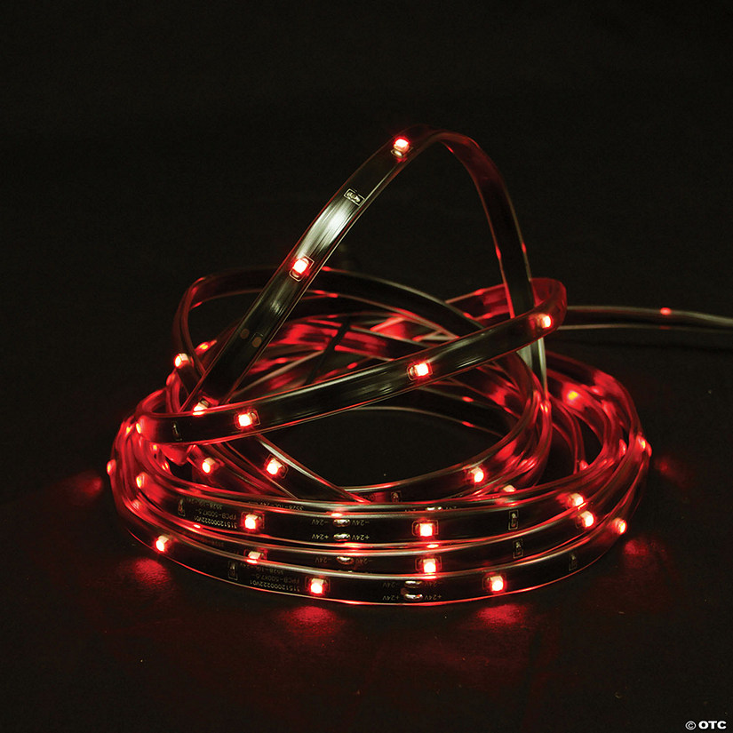 Northlight 18' Red LED Outdoor Christmas Linear Tape Lighting - Black Finish Image