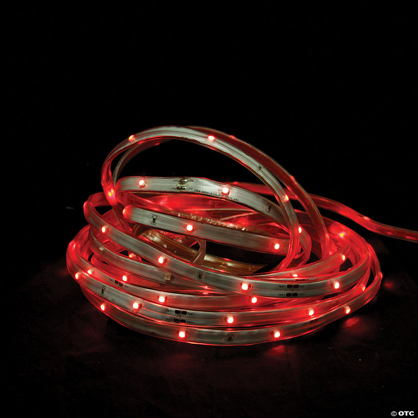 Northlight 18' Red LED Outdoor Christmas Linear Tape Lighting - White Finish Image