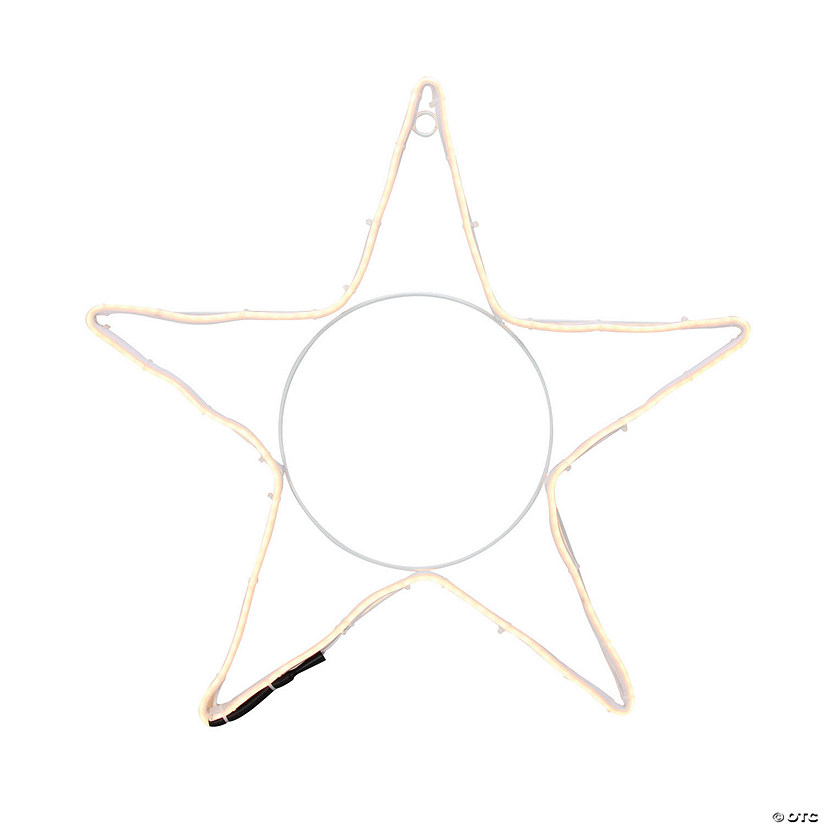 Northlight - 19.75" Neon Style LED Lighted Star Christmas Window Silhouette Decoration Image