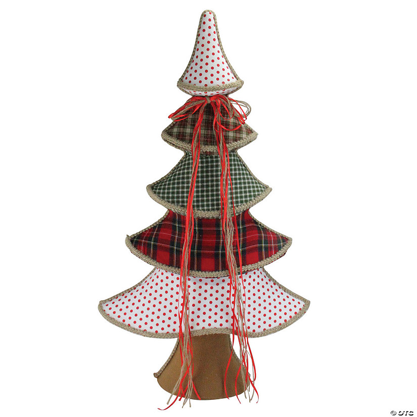 Northlight - 2.5' Plaid Whimsical Christmas Tree Decoration Image