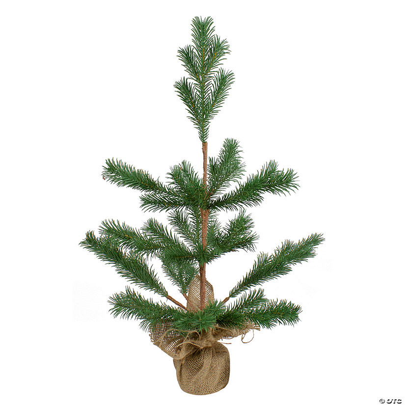 Northlight 2' Ponderosa Pine Artificial Christmas Tree Jute Base ...