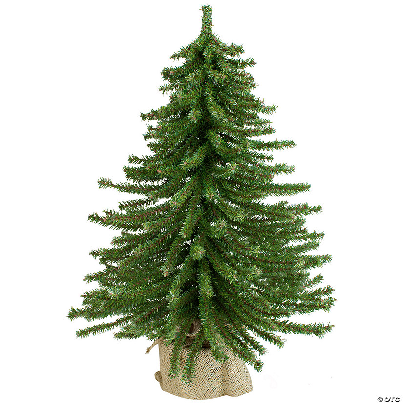 Northlight 2' Potted Downswept Mini Village Pine Medium Artificial Christmas Tree  Unlit Image