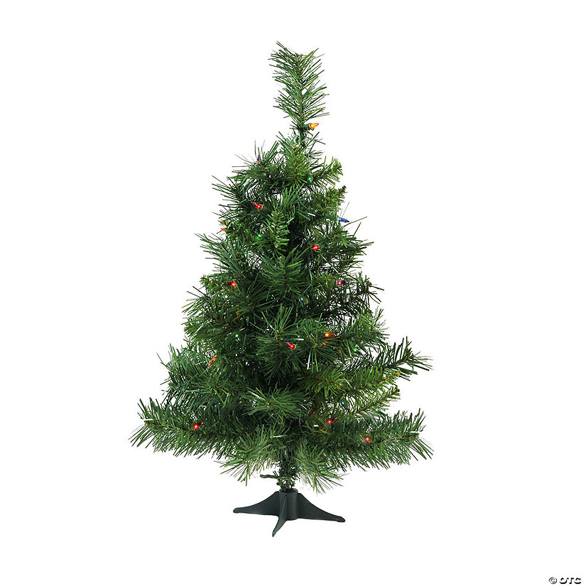 Northlight 2' Pre-Lit Medium Royal Pine Artificial Christmas Tree - Multicolor Lights Image