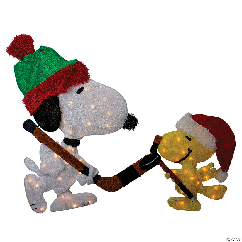 Northlight - 2' Pre-Lit Peanuts Snoopy and Woodstock Christmas Outdoor Decor Image