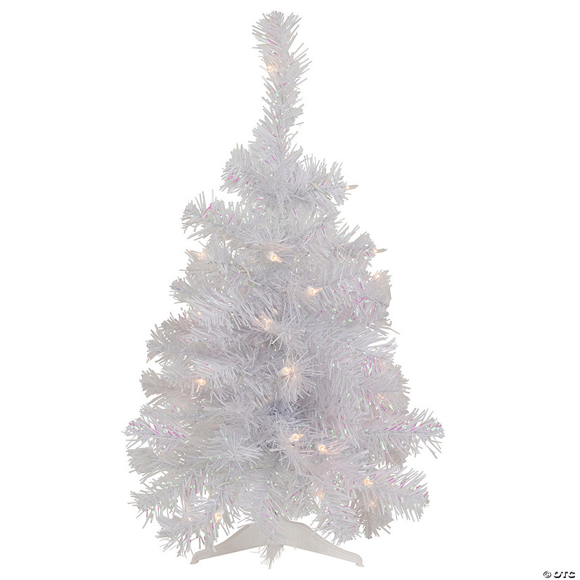 Northlight 2' Pre-lit Rockport White Pine Artificial Christmas Tree  Clear Lights Image