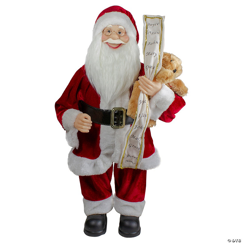 Northlight - 2' Standing Santa with a Naughty or Nice List Image