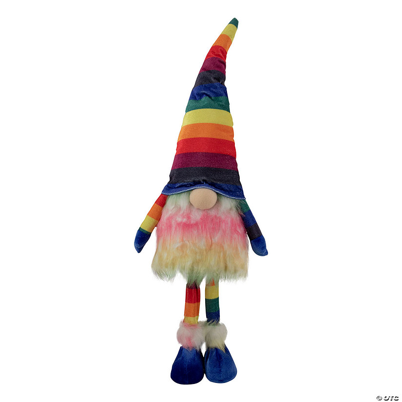 Northlight 20.5" bright rainbow striped springtime gnome Image
