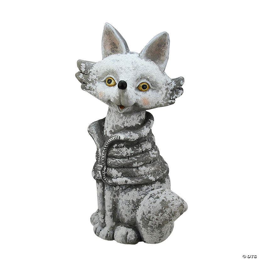 Northlight - 20.75" Silver Snow Dusted Fox Christmas Tabletop Decor Image