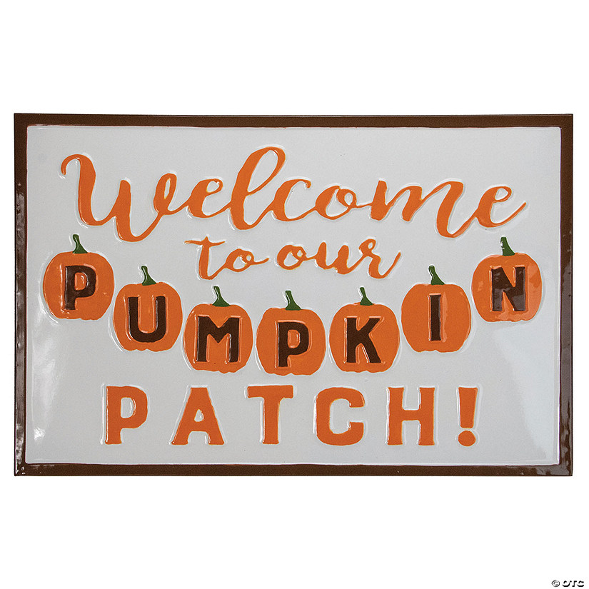 Northlight 20" Welcome To Our Pumpkin Patch! Autumn Metal Wall Decor Image
