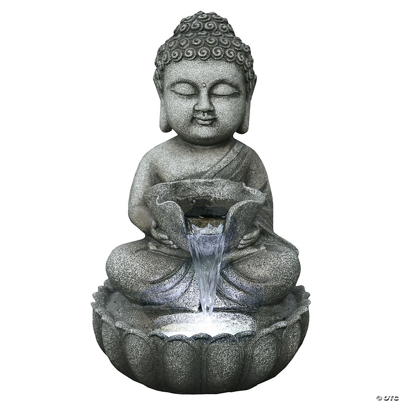 Northlight 21.5" Buddha in Sukhasana Pose Outdoor Garden Water Fountain Image