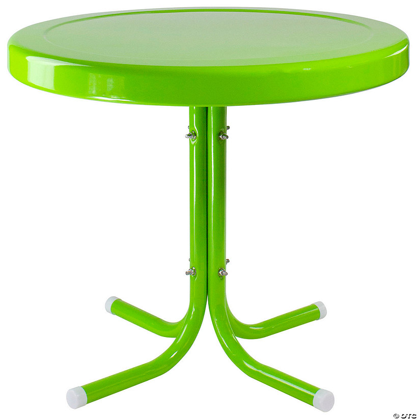 Northlight 22" Outdoor Retro Tulip Side Table, Lime Green Image