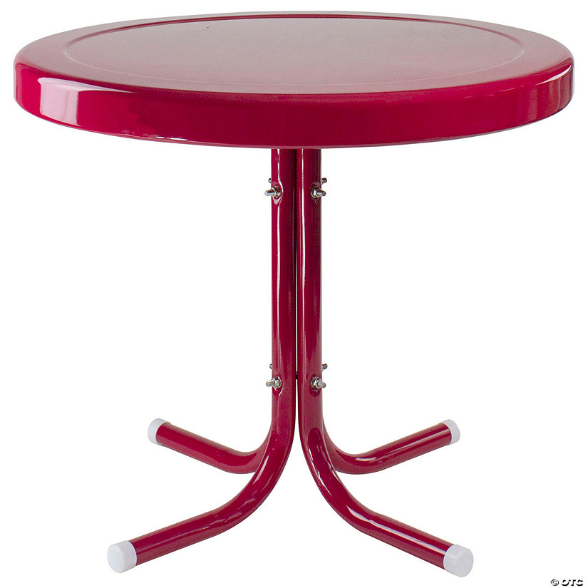 Northlight 22" Outdoor Retro Tulip Side Table, Pink Image