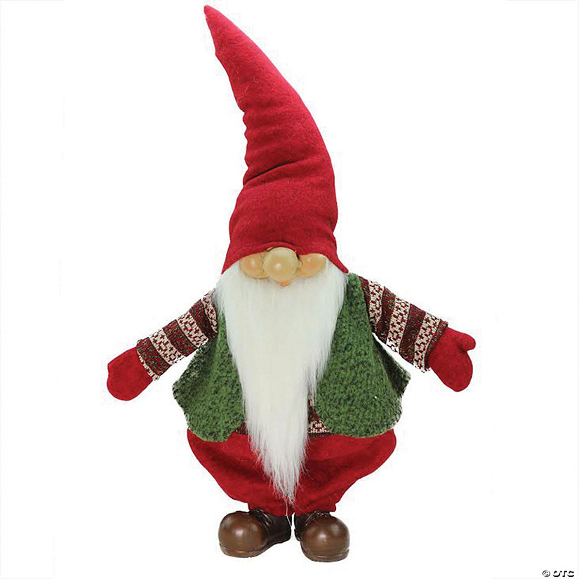 Northlight - 22" Red and White Gnome Christmas Tabletop Decoration Image