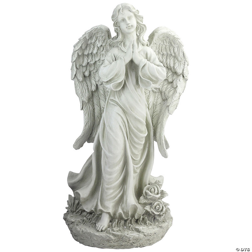 Northlight 24.5" Light Olive Green Praying Angel Decorative Outdoor Garden Statue Image