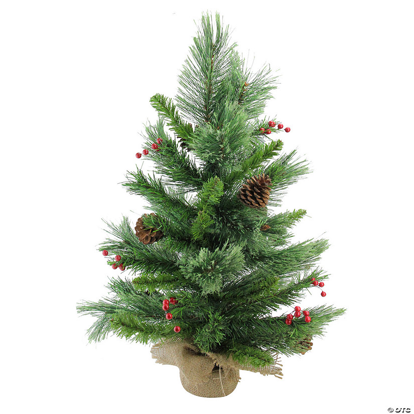 Northlight 24" Mixed Cashmere Berry Pine Medium Artificial Christmas Tree - Unlit Image