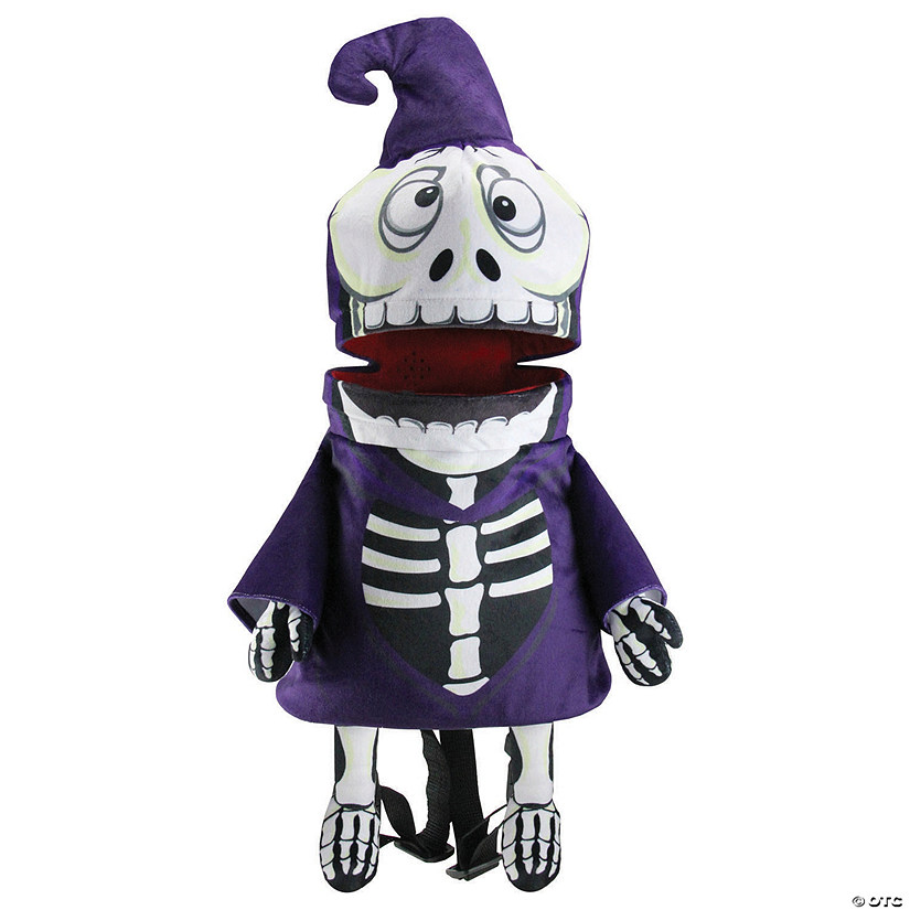Northlight 24" Purple and Black Skeleton Unisex Child Halloween Trick or Treat Bag Costume Accessory - One Size Image
