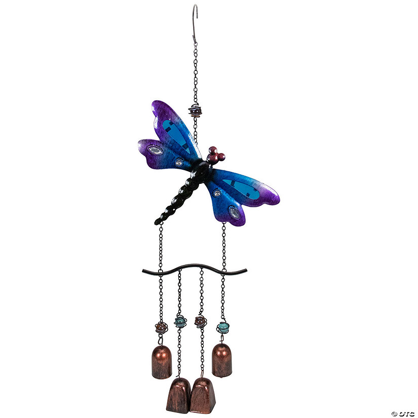 Northlight 24" Purple and Bronze Dragonfly Outdoor Garden Windchime Image