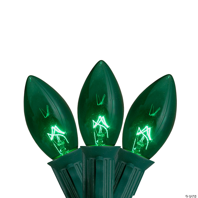 Northlight 25Count Green Transparent C9 Christmas Light Set 25ft Green