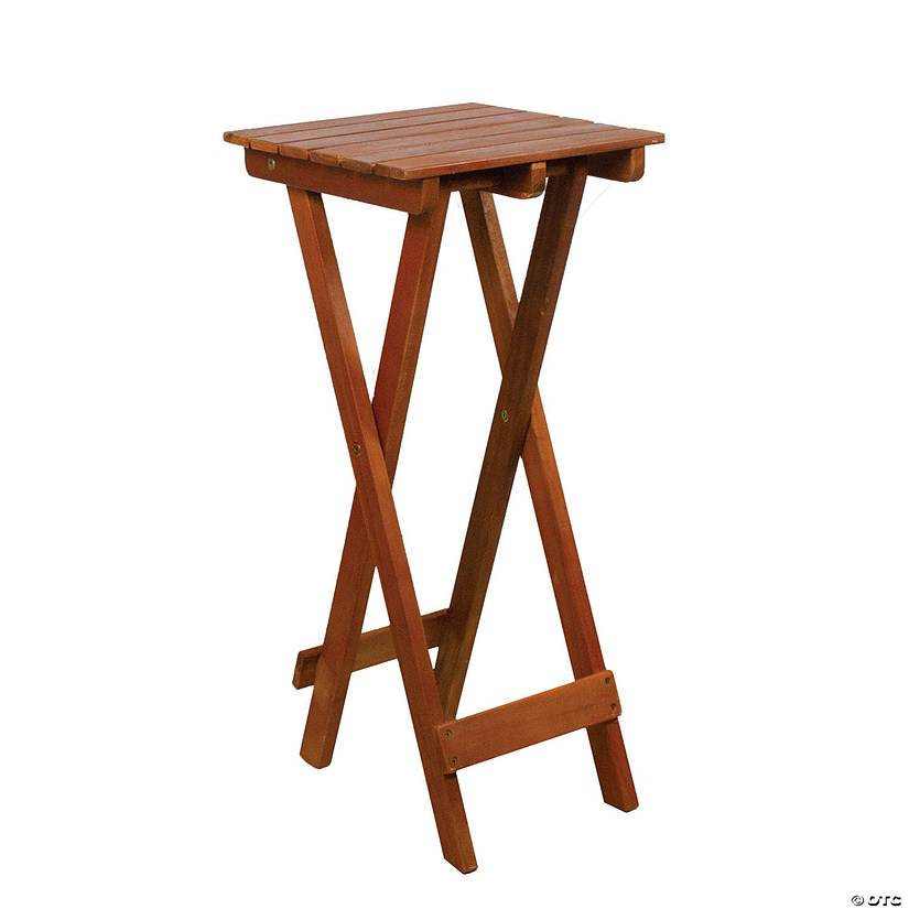 Northlight 26" Light Brown Acacia Wood Outdoor Folding Accent Table Image