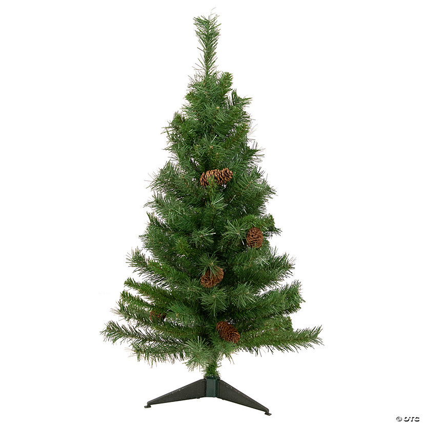 Northlight 3' Black River Pine Artificial Medium Profile Christmas Tree  Unlit Image