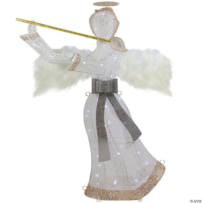 Northlight 3' LED Pre-Lit Angel with Flute Outdoor Christmas Decoration Image