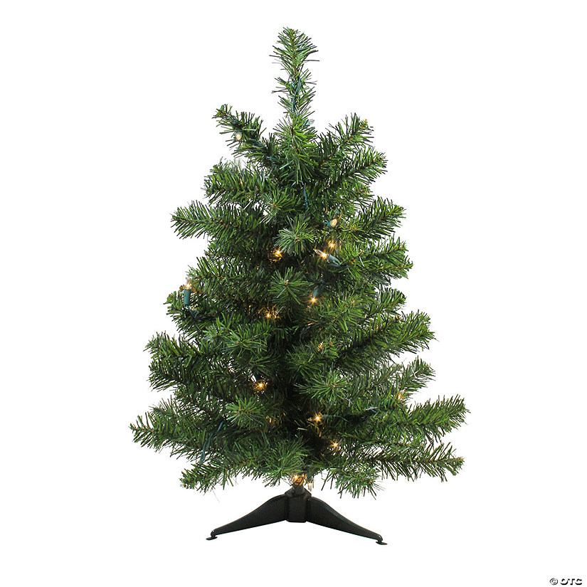 Northlight 3' Pre-Lit Full Canadian Pine Artificial Christmas Tree - Clear Lights Image