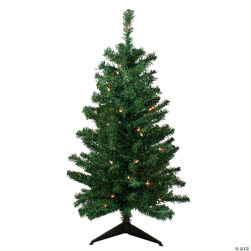 Northlight 3' Pre-Lit Medium Mixed Classic Pine Artificial Christmas Tree - Clear Lights Image