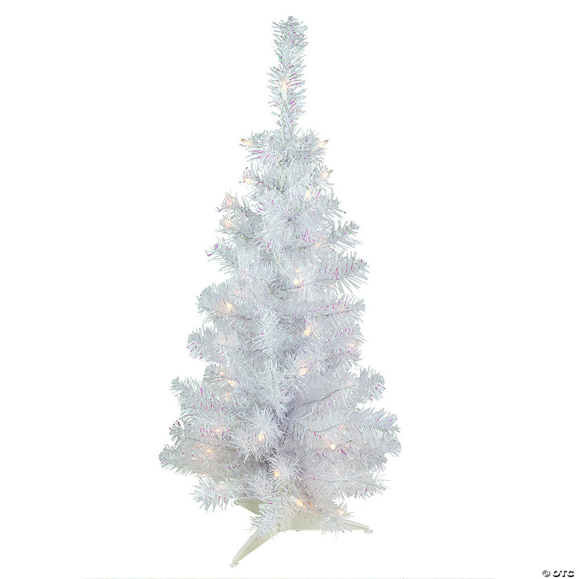 Northlight 3' Pre-lit Rockport White Pine Artificial Christmas Tree  Clear Lights Image