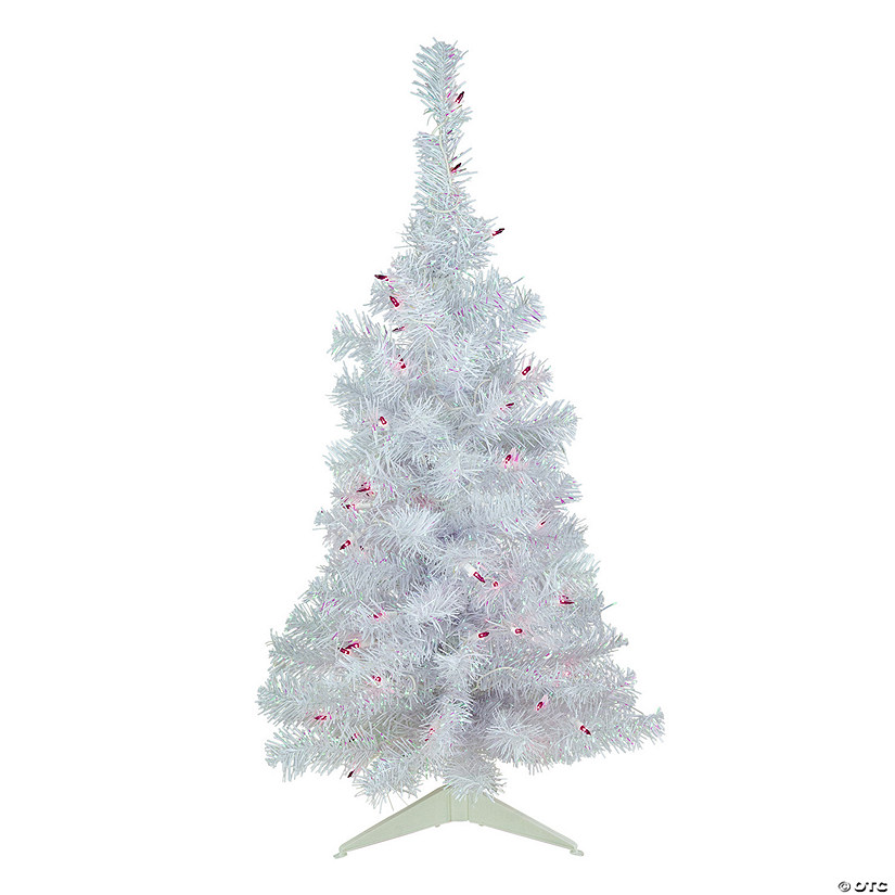 Northlight 3' Pre-lit Rockport White Pine Artificial Christmas Tree  Purple Lights Image