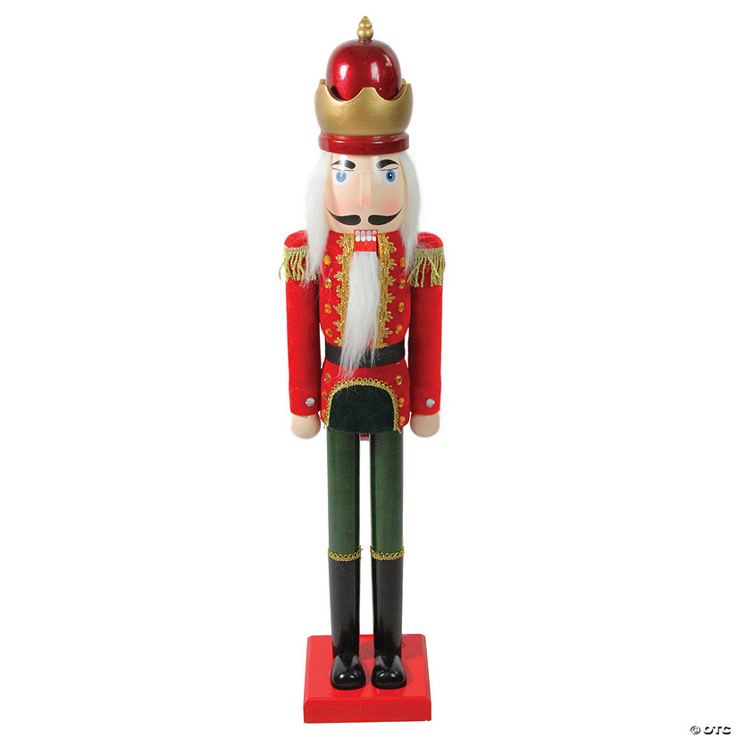 Northlight - 3' Red Wooden Christmas Nutcracker King Image